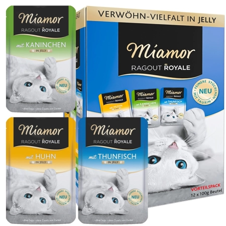 Miamor Royale 12pack Verwohn - kurczak, tuńczyk i królik w galarecie 12x100g-2126797