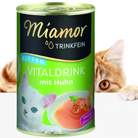Miamor Vitaldrink Kitten - zupka dla kociąt o smaku kurczaka135ml-2126843