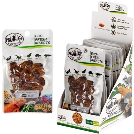 ProBugs Eco-Fresh Silkworm 15 x 15g - świeże larwy jedwabnika 15 saszetek