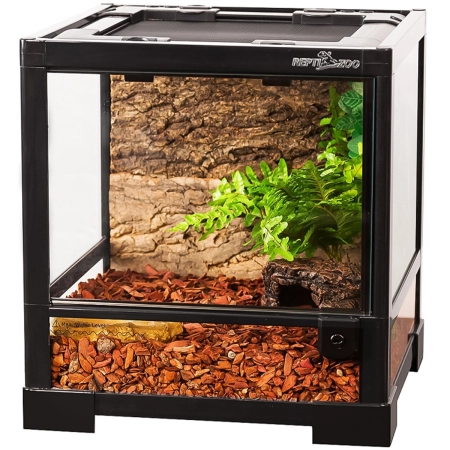 Repti-Zoo Glass Terrarium 30x30x32cm - szklane terrarium z metalową siatką-2131065