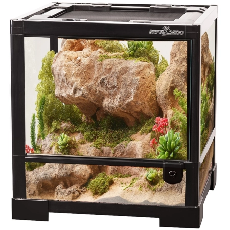 Repti-Zoo Glass Terrarium 30x30x32cm - szklane terrarium z metalową siatką-2131066