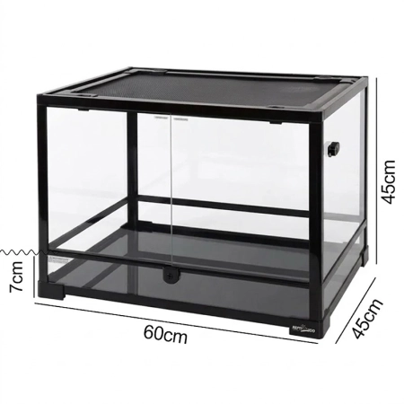 Repti-Zoo Glass Terrarium 60x45x45cm - szklane terrarium z metalową siatką-2131104
