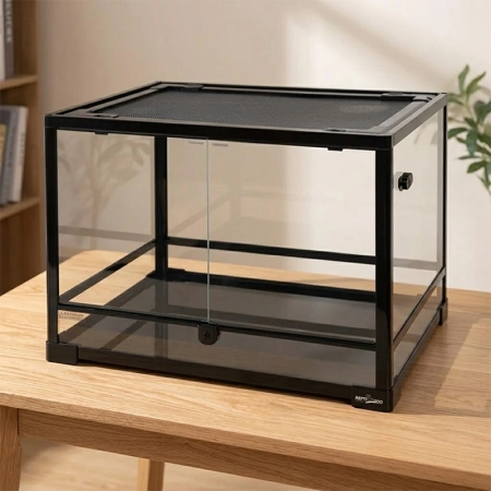 Repti-Zoo Glass Terrarium 60x45x45cm - szklane terrarium z metalową siatką-2131107