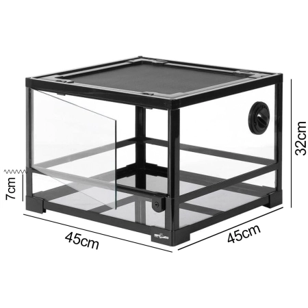 Repti-Zoo Glass Terrarium 45x45x32cm - szklane terrarium z metalową siatką-2131141