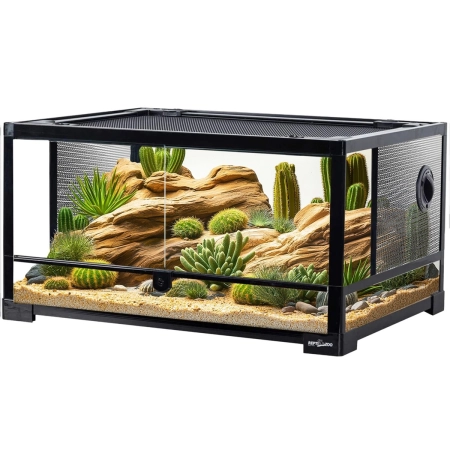 Repti-Zoo Glass Terrarium 60x45x32cm - szklane terrarium z metalową siatką