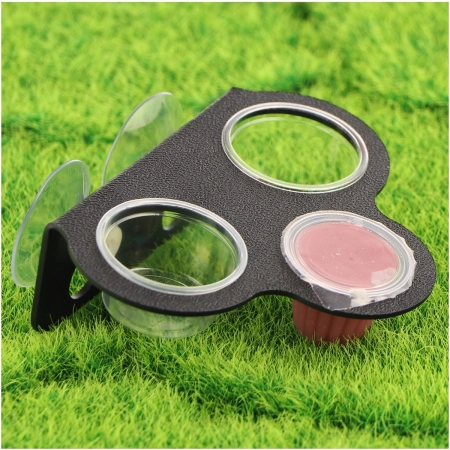 Terrario Gecko Bar Trio Black - miska wisząca potrójna-2135178
