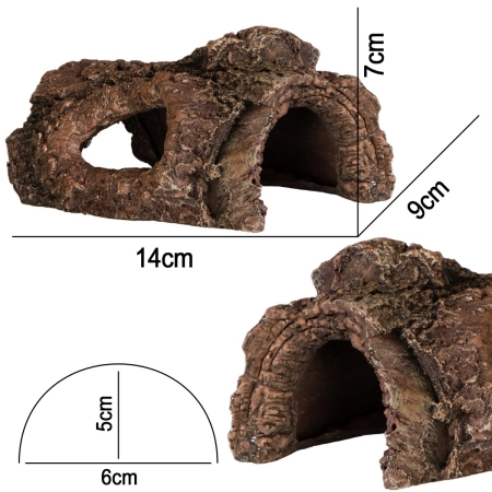 Terrario Wood Cave S - kryjówka do terrarium 14x9x7cm-2137581