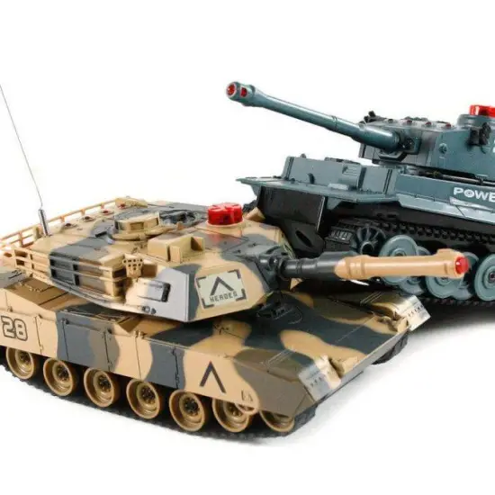 Zestaw wzajemnie walczących czołgów German Tiger i Abrams RTR 1:32 2.4GHz-285347