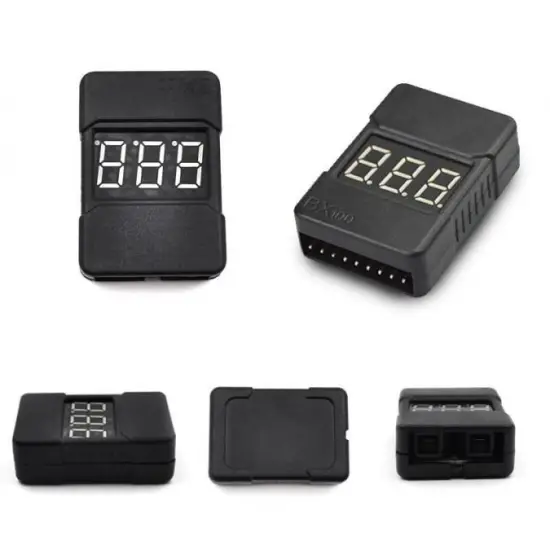 Mini tester z alarmem, miernik napięcia LiPo 2-8S - BX100-293125