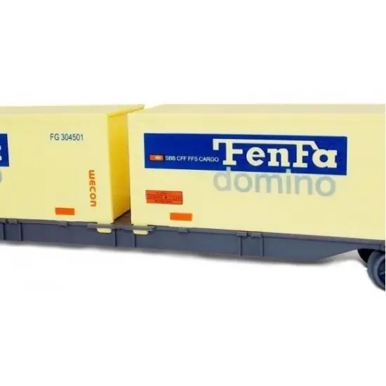 Realistyczna kolejka Fenfa - parowóz + wagony towarowe-324302