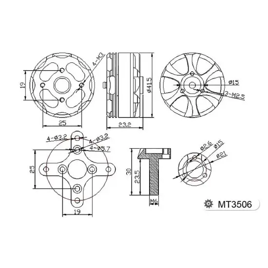 Silnik bezszczotkowy T-MOTOR MT3506 650kV-352275
